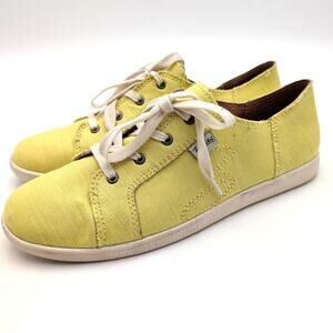 Zodiac Love Women's Lace-Up Casual Canvas Sneaker Shoes Yellow Size US11M EU41